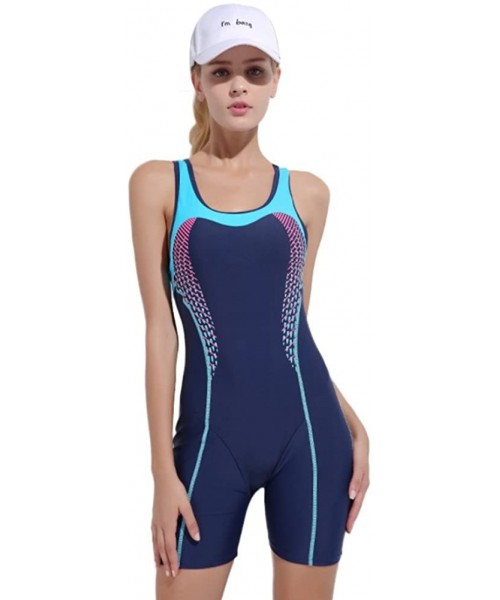 Racing Women's One Piece Swimsuit Athletic Swimwear Lap for Chlorine Resistant for Athletic Sport Training Exercise - CM18RLY...