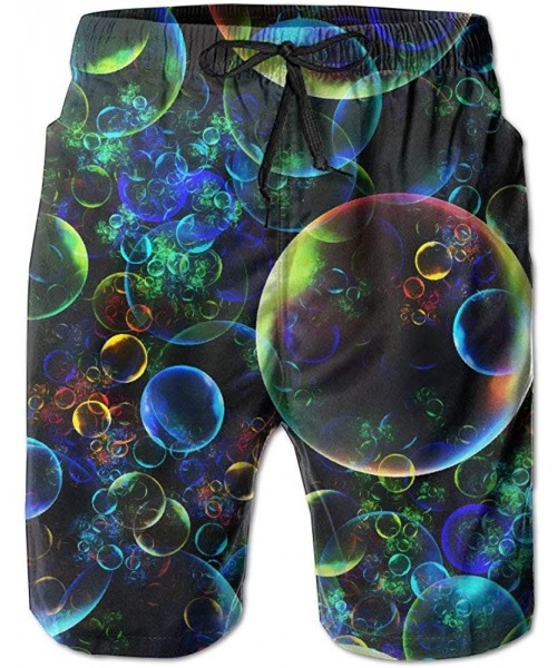 Board Shorts Prismatic Bubble Fractal Men's Holiday Beach Summer Drawstrings Surf Board Short Swim Trunks Cargo Shorts - CI18...