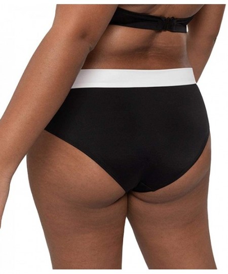 Tankinis Curves Casablanca Hipster Swim Brief (D01576M) - Black - C318U8K7YZO