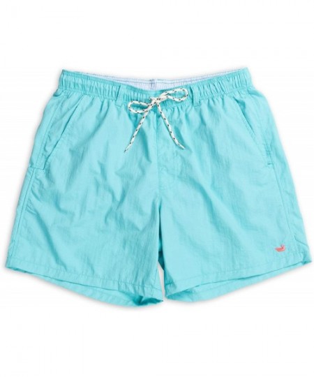 Board Shorts Men's Dockside Swim Trunk Boardshorts Jockey Green - Aqua Blue - CP11LA2D6TZ