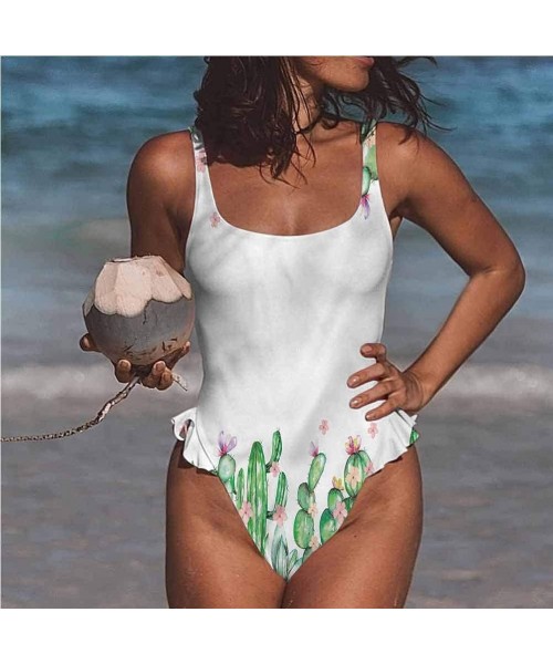 Bottoms Bathing Suit Cactus- Succulents Plants Frame Complexion - Multi 06-one-piece Swimsuit - CT19E7E4GNA