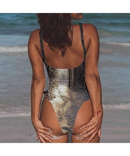 Bottoms Stunning Bathing Suit Winter- Christmas Houses Sea for Beach/Hiking Activities - Multi 04-one-piece Swimsuit - CX19E7...