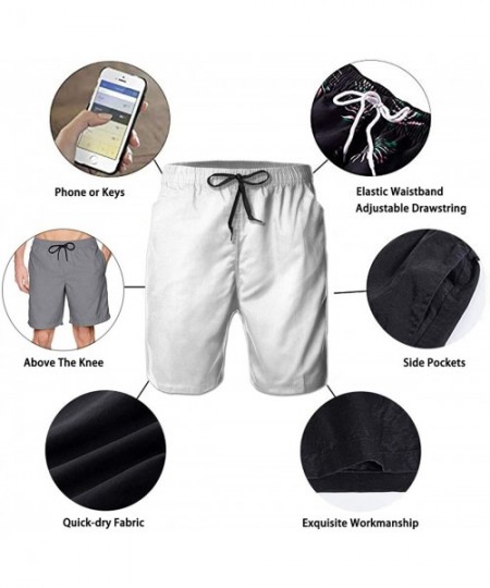 Board Shorts Quick Dry Casual Men Beach Shorts Swim Trunks Half Pants (Cows) - Cow Spot - C618SHWQK08