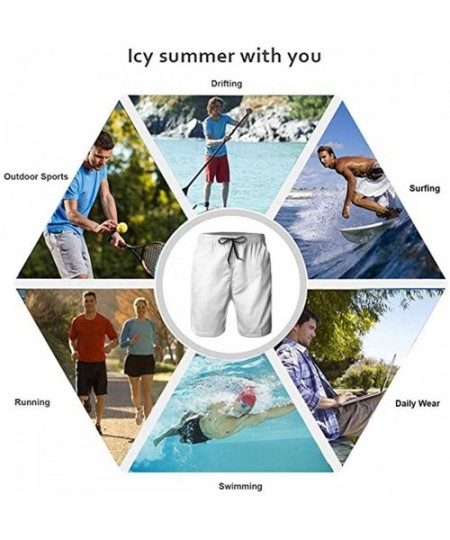 Board Shorts Quick Dry Casual Men Beach Shorts Swim Trunks Half Pants (Cows) - Cow Spot - C618SHWQK08