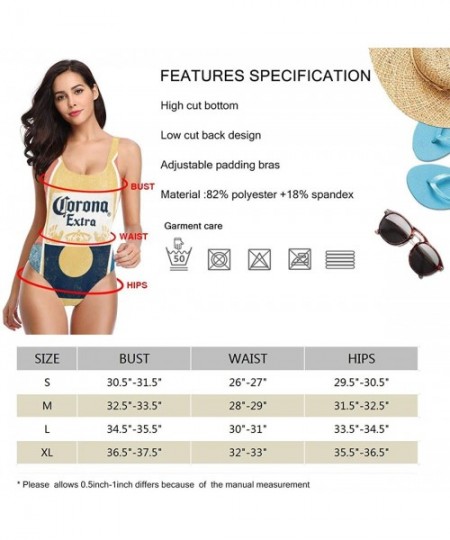 One-Pieces Women's C-Orona High Cut Low Back One Piece Swimwear Bathing Suits - C-orona1 - C9190SALKTR