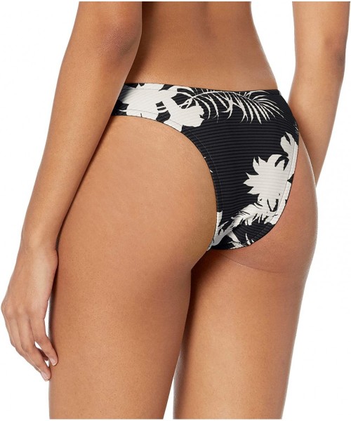 Tankinis Women's V High Cut Pant Bikini Bottom Swimsuit - Wild Tropics Black - C918TGUWH9X