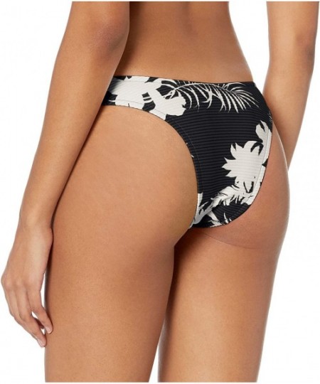 Tankinis Women's V High Cut Pant Bikini Bottom Swimsuit - Wild Tropics Black - C918TGUWH9X