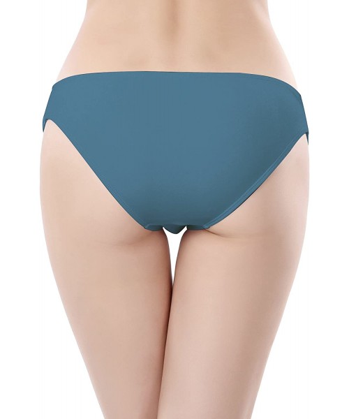 Tankinis Swimwear Shirred Side Low-Rise Hipster Bikini Bottom for Women - Airy Blue - CH18G94UHID