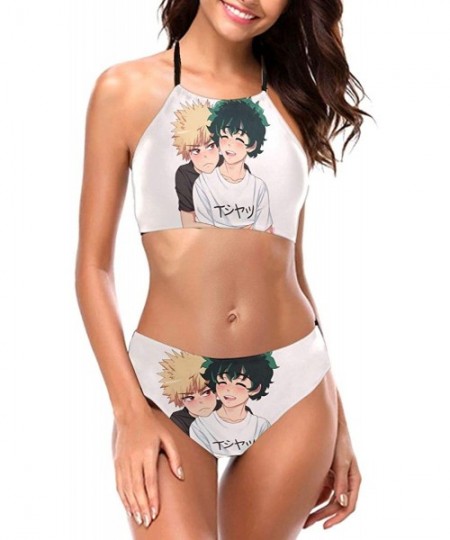 Sets My Hero Academia Womens Hot Sexy 2 Piece Halter Neack High Waist Padded Swimsuits - My Hero Academia3 - CS19023YNR8