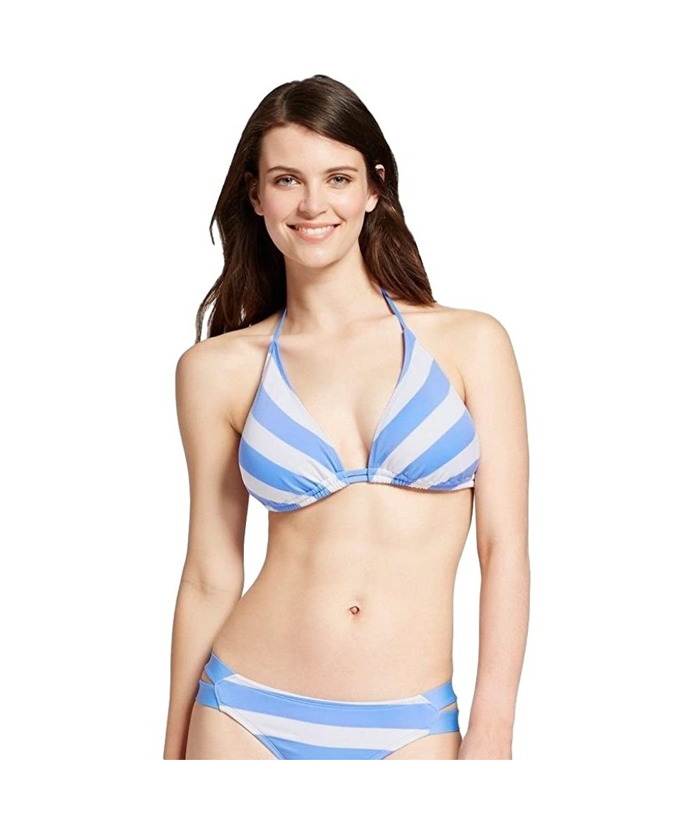 Tops Women's Triangle Bikini Top - Snow Cap Blue - CJ180GDDC5U