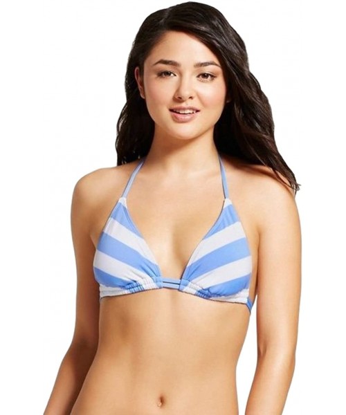 Tops Women's Triangle Bikini Top - Snow Cap Blue - CJ180GDDC5U