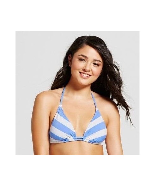 Tops Women's Triangle Bikini Top - Snow Cap Blue - CJ180GDDC5U