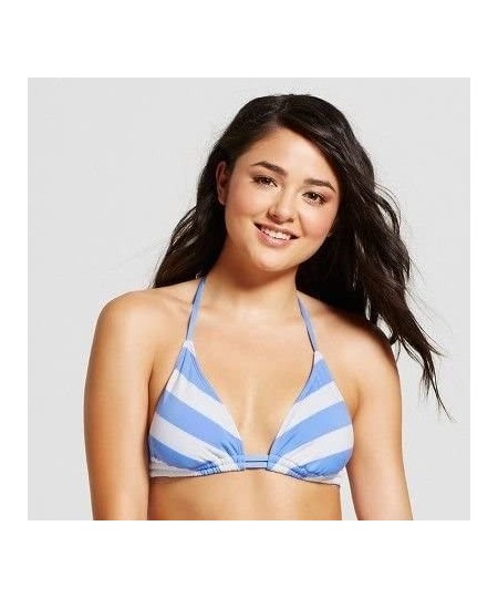 Tops Women's Triangle Bikini Top - Snow Cap Blue - CJ180GDDC5U