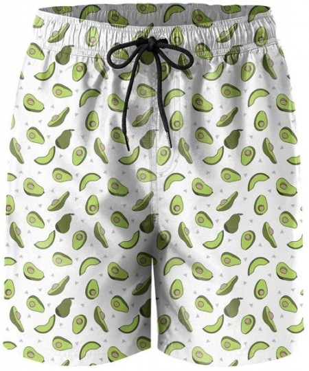 Board Shorts Boy Avocado Cute Fruit Beach Pants Overall Shorts Floral Printed Beach Pants for Men - Avocado Minimal Cute-1 - ...