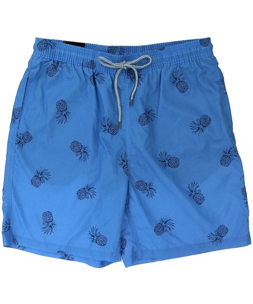 Trunks Mens Swim Short-Blue Pinapple- XXLarge - CI12HU3MMST