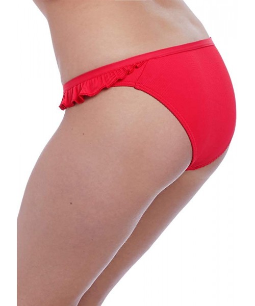 Tankinis Women's Nouveau Ruffle Rio Brief - Red - C418KKMG02Q