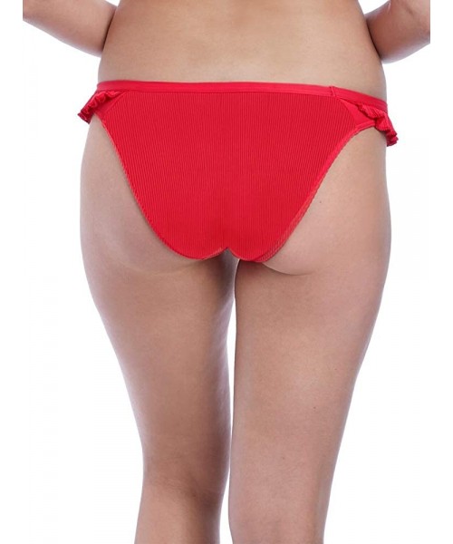 Tankinis Women's Nouveau Ruffle Rio Brief - Red - C418KKMG02Q