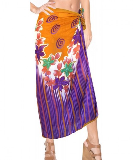 Cover-Ups Women's Boho Shawl Beach Towels Sarong Wrap Cover Up Skirt Hand Tie Dye - Autumn Purple_f595 - CG1202KRY35