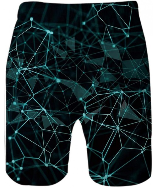 Board Shorts Mens Swim Trunks 3D Print Quick Dry Swimwear Summer Casual Athletic Beach Short Bathing Suits with Pockets - Con...