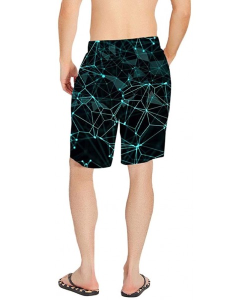 Board Shorts Mens Swim Trunks 3D Print Quick Dry Swimwear Summer Casual Athletic Beach Short Bathing Suits with Pockets - Con...