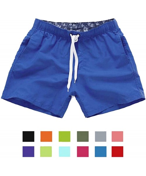 Briefs Pocket Quick Dry for Men Man Swimsuit Swim Trunks Summer Bathing Beach Wear Surf Boxer Brie - Blue - CP18S05HH4R