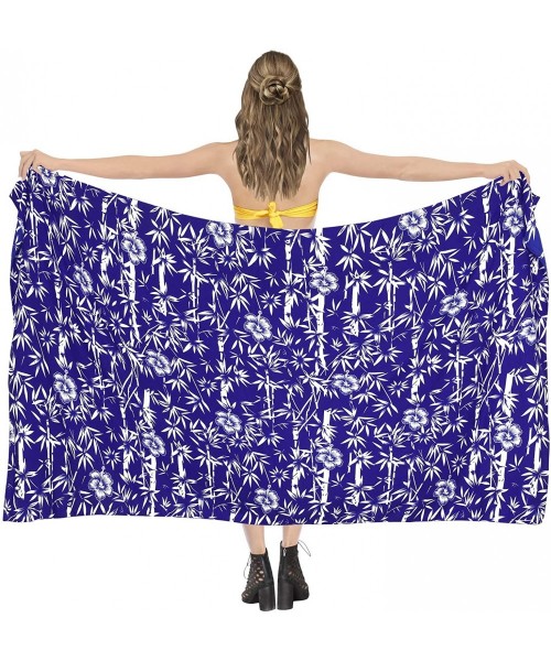 Cover-Ups Women's Swimsuit Cover Up Beach Wrap Skirt Hawaii Sarongs Full Long F - Blue_g73 - C212DOWWZW3