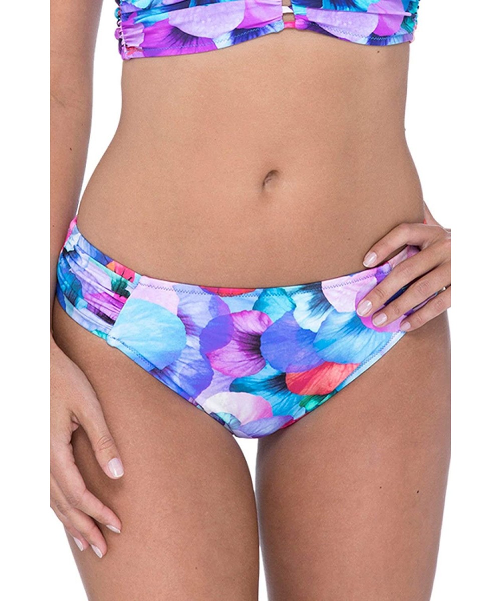 Tankinis Women's Side Tab Swimsuit Bottom - Pocket Full of Posies Multi - C318GDOHCG7