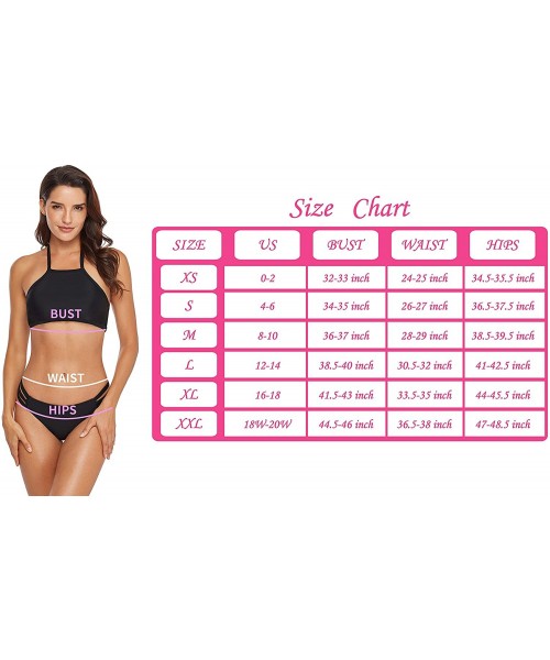 Sets Women's Halter Bikini Swimwear High Neck Two Piece Bikini Swimsuits - Color4 - CZ1905XDAZ7