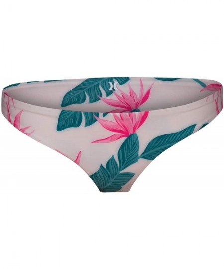 Bottoms Women's Quick Dry Compression Solid Bikini Bottom - Crimson Tint Floral - CC18L0X9YYK