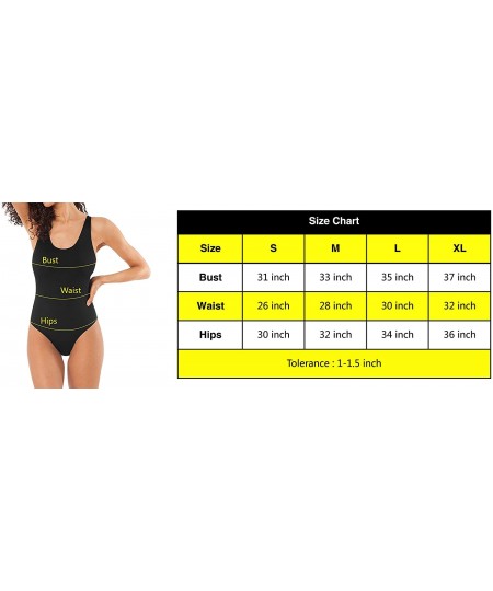 One-Pieces Women's One-Piece Swimsuits Pizza Flag Backless Bikini Sexy Ladies Summer Beach Swimwear Bathing Suit - Black01 - ...