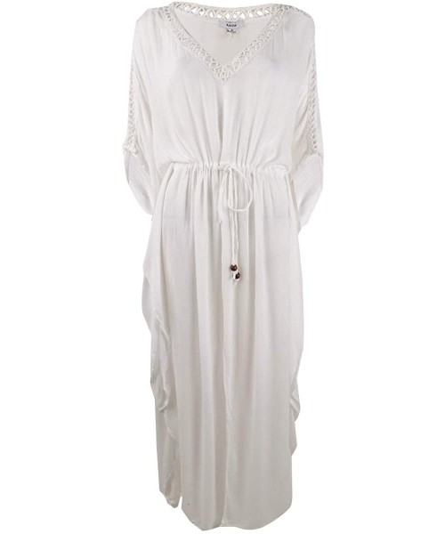 Cover-Ups Women's Maxi Dress Swim Cover-Up - White - CT199II48KR