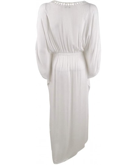 Cover-Ups Women's Maxi Dress Swim Cover-Up - White - CT199II48KR