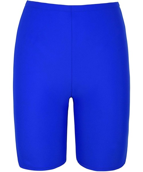 Tankinis Women's UPF50+ Sport Board Shorts Swimsuit Bottom Skinny Capris Swim Shorts - Royal Blue - C2189SITM6D