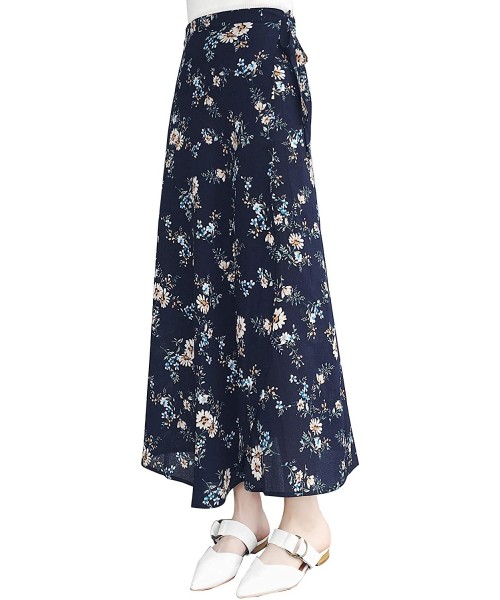 Cover-Ups Wrap Skirt- Floral Maxi Skirts for Women Boho Cover Up Summer Long Skirts for Travel Beach - Floral 8 - CM18T9IQN7E