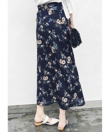 Cover-Ups Wrap Skirt- Floral Maxi Skirts for Women Boho Cover Up Summer Long Skirts for Travel Beach - Floral 8 - CM18T9IQN7E