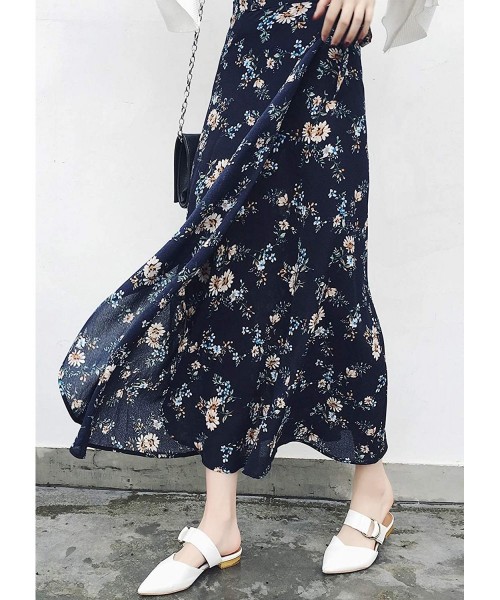 Cover-Ups Wrap Skirt- Floral Maxi Skirts for Women Boho Cover Up Summer Long Skirts for Travel Beach - Floral 8 - CM18T9IQN7E