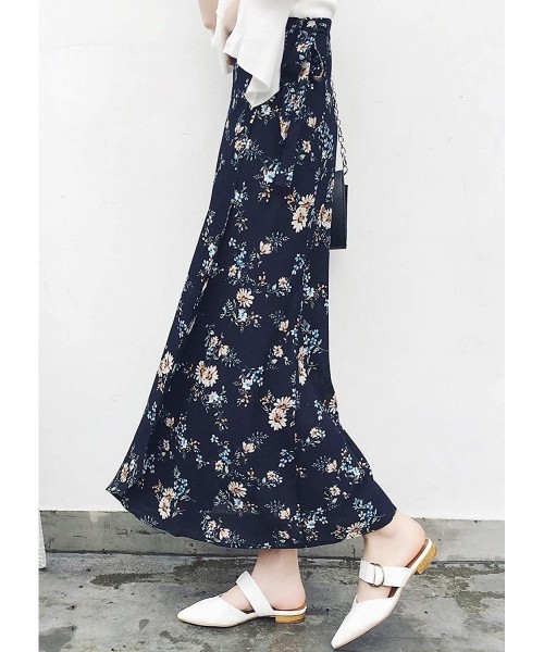 Cover-Ups Wrap Skirt- Floral Maxi Skirts for Women Boho Cover Up Summer Long Skirts for Travel Beach - Floral 8 - CM18T9IQN7E