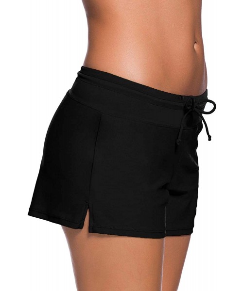 Board Shorts Women Swim Boardshort Black - CI19DS5R2XD