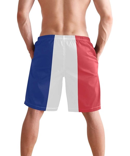 Trunks Egyptian Flag Men's Swim Trunks Beach Shorts with Pockets - Flag of France - CV18OAMZ3K2