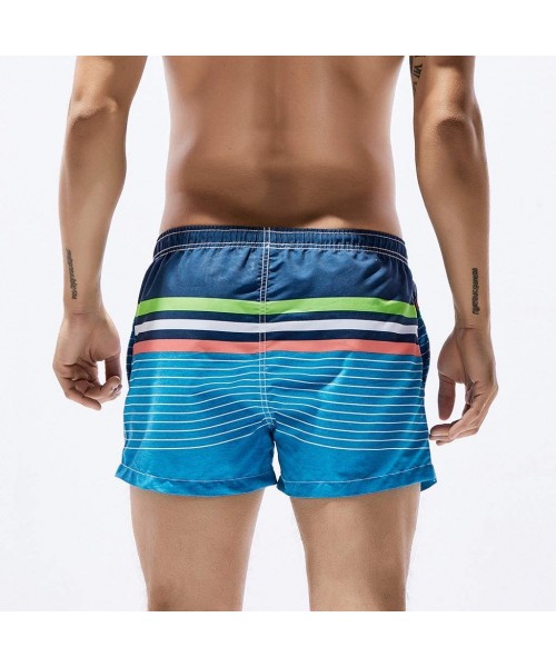 Racing Mens Fashion Floral Drawstring Swim Trunks Outdoor Elastic Waist Slim Fit Beach Shorts Quick Dry Bathing Suits - Blue ...