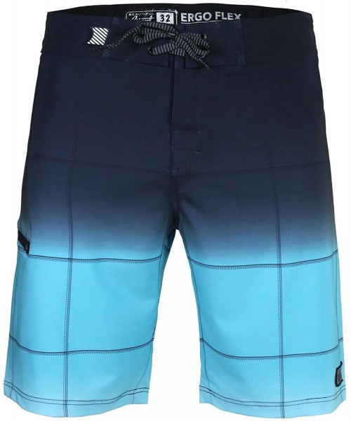 Board Shorts Men's Fit with Board Shorts Swim Trunk Beach Swimsuit Bottom - Blue-4 - CR18CO6XXWU