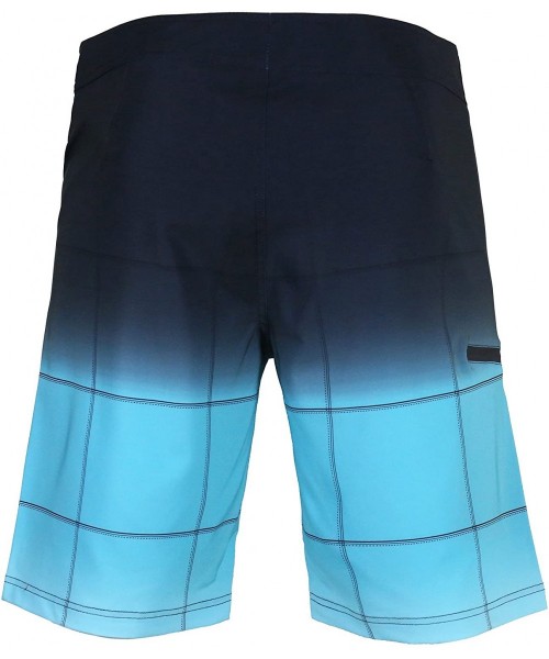 Board Shorts Men's Fit with Board Shorts Swim Trunk Beach Swimsuit Bottom - Blue-4 - CR18CO6XXWU