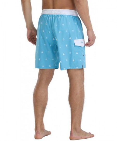 Trunks Men's Quick Dry Soft Relaxed Fit Drawstring Swim Trunks - 325-light Blue - CD194OAO9NR