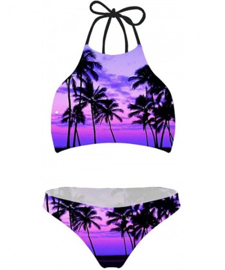 Sets Sexy Scrunch Butt Bikini Two Piece Cheeky Bottom Weed Pot Leaf Marijuana - Color9 - CO196WYGILT