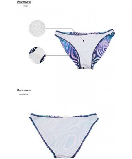 Sets Sexy Scrunch Butt Bikini Two Piece Cheeky Bottom Weed Pot Leaf Marijuana - Color9 - CO196WYGILT