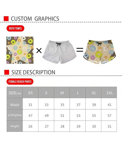 Board Shorts Womens Beach Shorts Beachwear Yoga Drawstring Sport Running Breechcloth - Alpaca - CK18QXQTQID