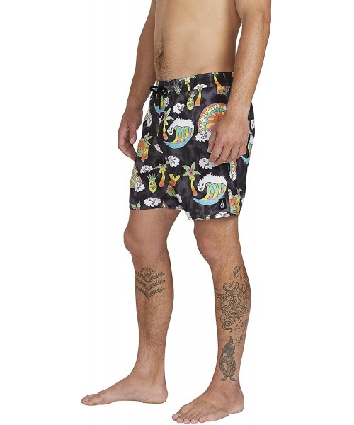 Trunks Men's Ozzie 17" Surf Trunks - Black - CM18TM7LAQW