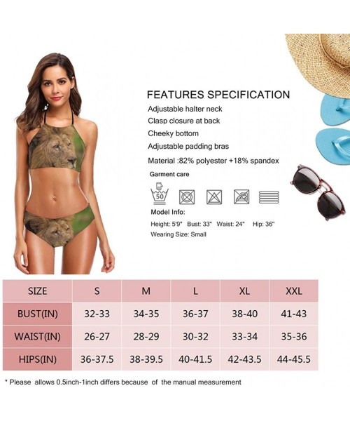 Racing Girl's Halter Bikini Set 2 Piece Textures Swimsuit Beach Suit - Color_18 - CW18TY4S4GZ