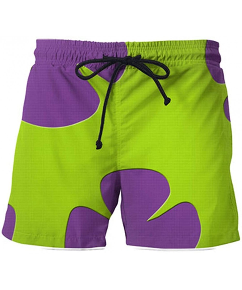 Board Shorts Summer Men Casual Shorts 3D Water Star Trousers Regualr Beach Shorts - Color as Picture1 - CV18WK5T7OQ