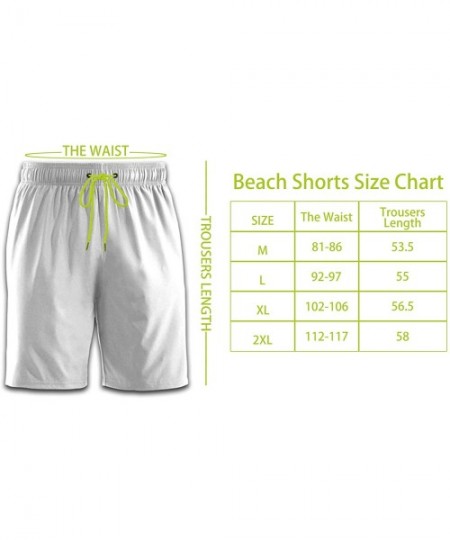 Board Shorts Men's Beach Pants 3D Print Black Lives Matter I Can't Breathe Swim Trunks Summer Surf Athletic Shorts - White - ...